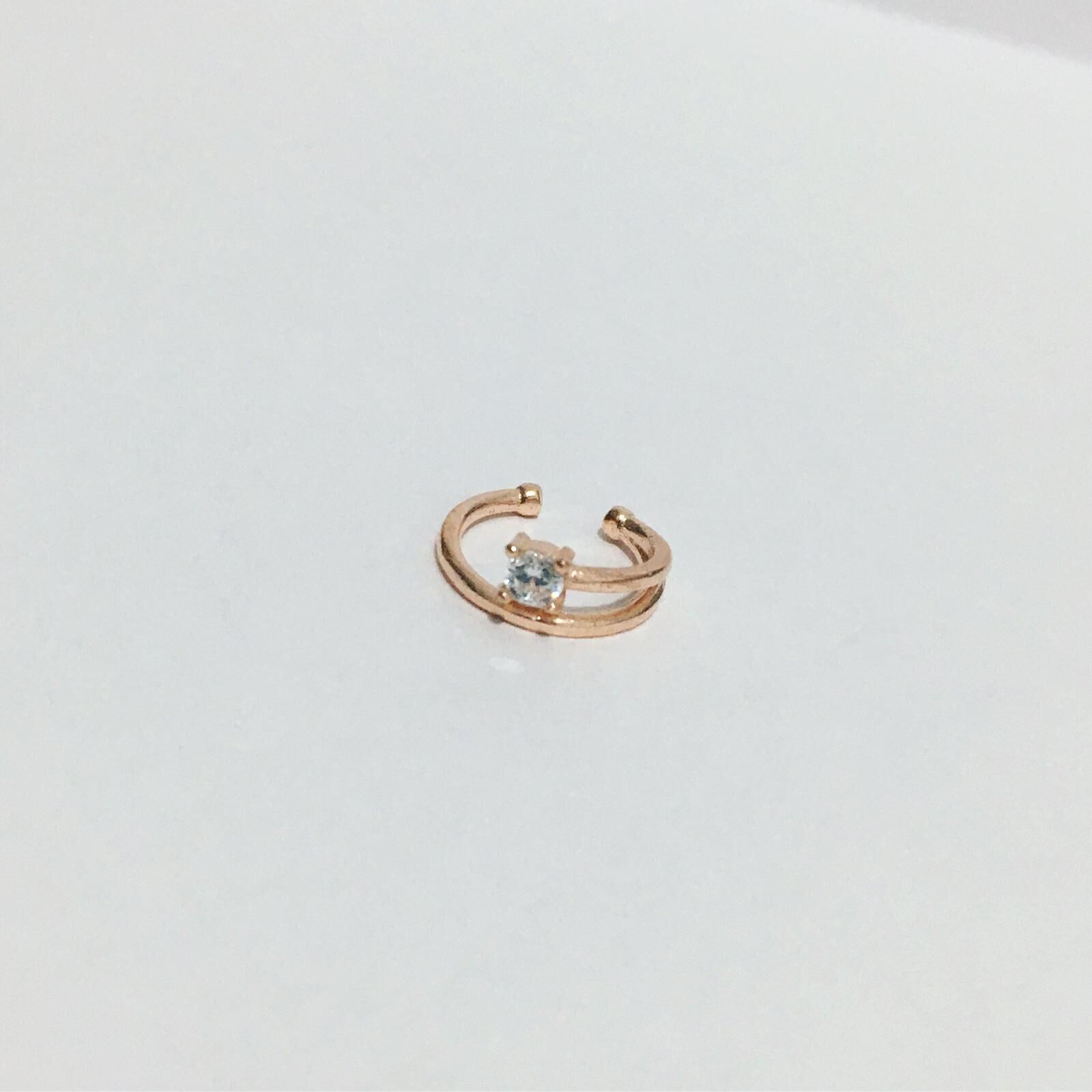 GÜMÜŞ ROSE ZİRKON TAŞLI KIKIRDAK KÜPE