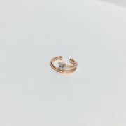 GÜMÜŞ ROSE ZİRKON TAŞLI KIKIRDAK KÜPE