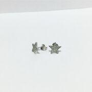 GÜMÜŞ YILDIZ ZİRKON TAŞLI KÜÇÜK KÜPE