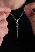 Gümüş Ejderha Dragon Spear Mızrak Kama Erkek Kolye