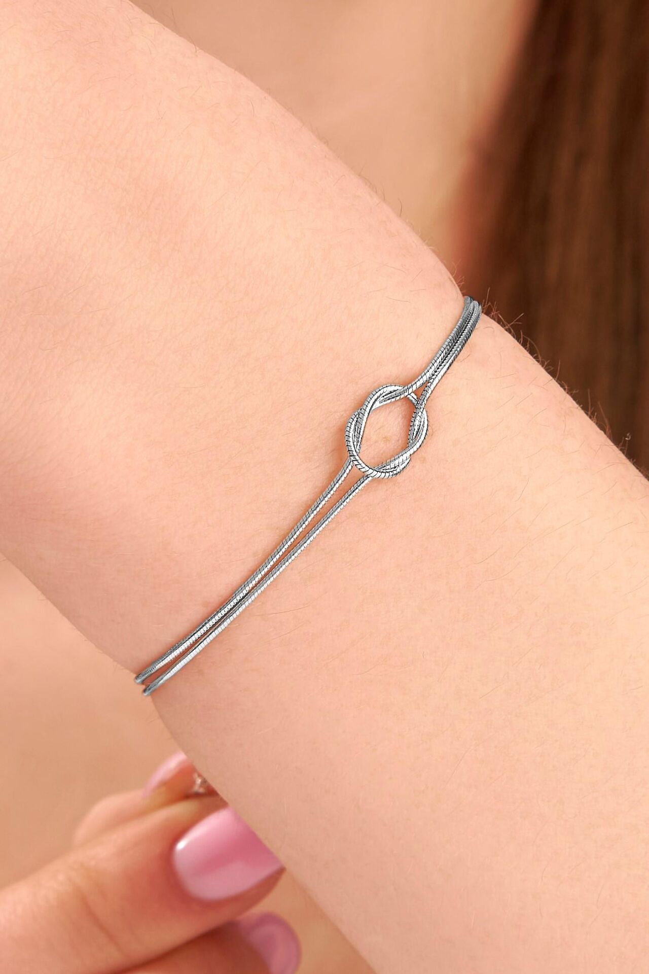 925 Ayar Gümüş Düğüm Bileklik