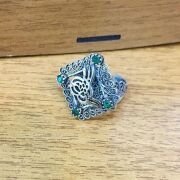 GÜMÜŞ TELKARİ TUĞRALI YÜZÜK