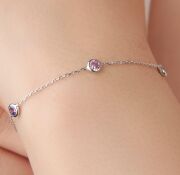 GÜMÜŞ PEMBE MOR SİYAH BEYAZ YEŞİL ZİRKON TAŞLI BİLEKLİK