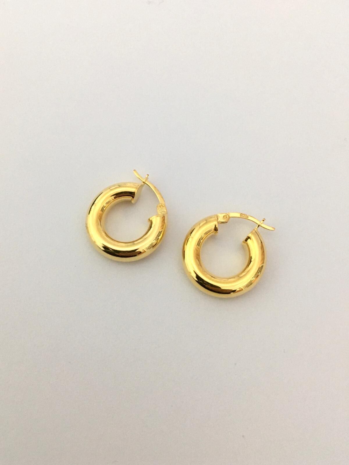 GÜMÜŞ ALTIN KAPLAMA HALKA KÜPE