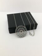 GÜMÜŞ RENKLİ TAŞLI YAŞAM ÇİÇEĞİ KOLYE