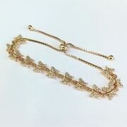 GÜMÜŞ ROSE BRONZ RENK ASANSÖRLÜ KELEBEK BİLEKLİK