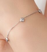 GÜMÜŞ BEYAZ ZİRKON TAŞLI ZİNCİR BİLEKLİK