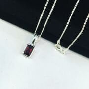 GÜMÜŞ LAL GRANET TAŞLI MİNİK KOLYE