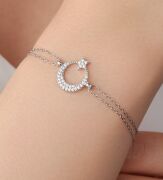 GÜMÜŞ AY YILDIZ BAYRAK BİLEKLİK