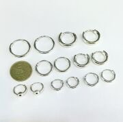 GÜMÜŞ YEDİ ÇİFT HALKA KÜPE SETİ