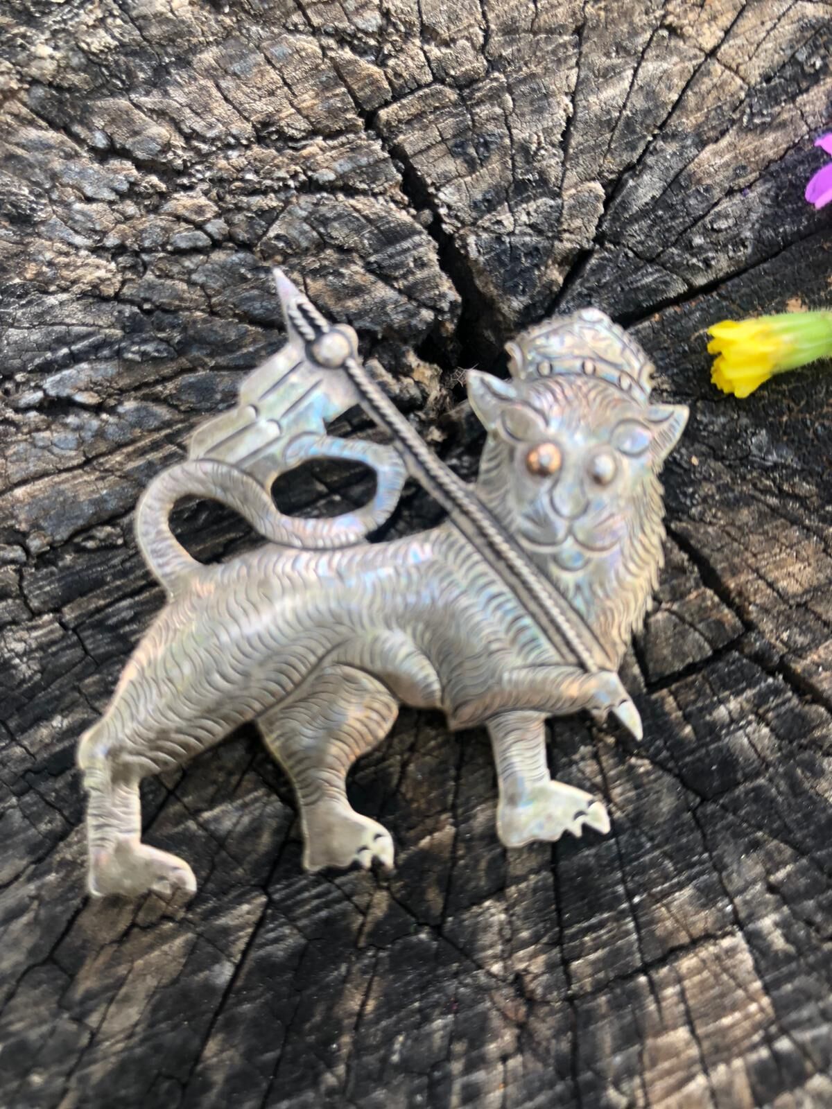 925 AYAR GÜMÜŞ ASLAN KRAL BROŞ