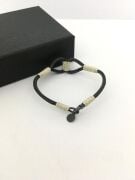 GÜMÜŞ KAZAZİYE SİYAH BEYAZ BİLEKLİK