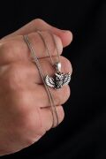 GÜMÜŞ BAYKUŞ OWL ERKEK KOLYE
