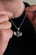 GÜMÜŞ BAYKUŞ OWL ERKEK KOLYE