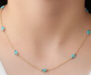 GÜMÜŞ ALTIN KAPLAMA ALTIGEN FİRUZE TURKUAZ TAŞLI VE DORİKA DORİSSA TOPLU KOLYE