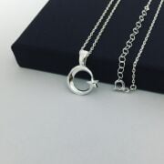 GÜMÜŞ AY YILDIZ KOLYE