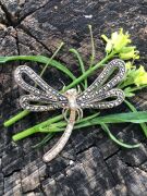 GÜMÜŞ MARKAZİT VE ZİRKON TAŞLI YUSUFÇUK BROŞ