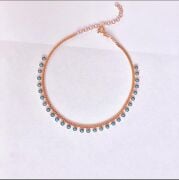 TMT Silver GÜMÜŞ ROSE TURKUAZ TAŞLI HALHAL