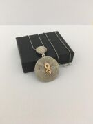 GÜMÜŞ TELKARİ YUVARLAK SONSUZLUK KOLYE