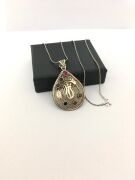 TELKARİ LALE DESENLİ GÜMÜŞ KOLYE