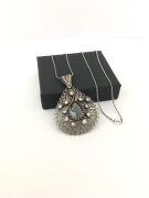 TELKARİ DAMLA ZİRKON TAŞLI GÜMÜŞ KOLYE