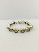 GÜMÜŞ SARI  SİTRİN TAŞLI BİLEKLİK