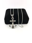 GÜMÜŞ DENİZCİ ÇAPASI ERKEK KOLYE