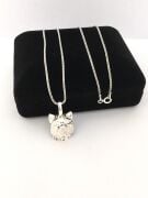 GÜMÜŞ KURT BAŞLI KOLYE