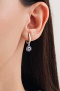 GÜMÜŞ 7.5 MM NAZAR BONCUKLU BONCUĞU GÖZ KÜPE