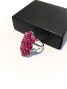 GÜMÜŞ MEKİK MODEL YAKUT TAŞLI YÜZÜK