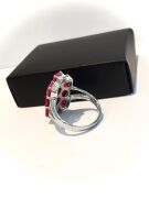 GÜMÜŞ MEKİK MODEL YAKUT TAŞLI YÜZÜK