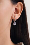 GÜMÜŞ 9.5 MM NAZAR BONCUKLU BONCUĞU GÖZ KÜPE