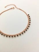 GÜMÜŞ ROSE SİYAH ZİRKON TAŞLI HALHAL