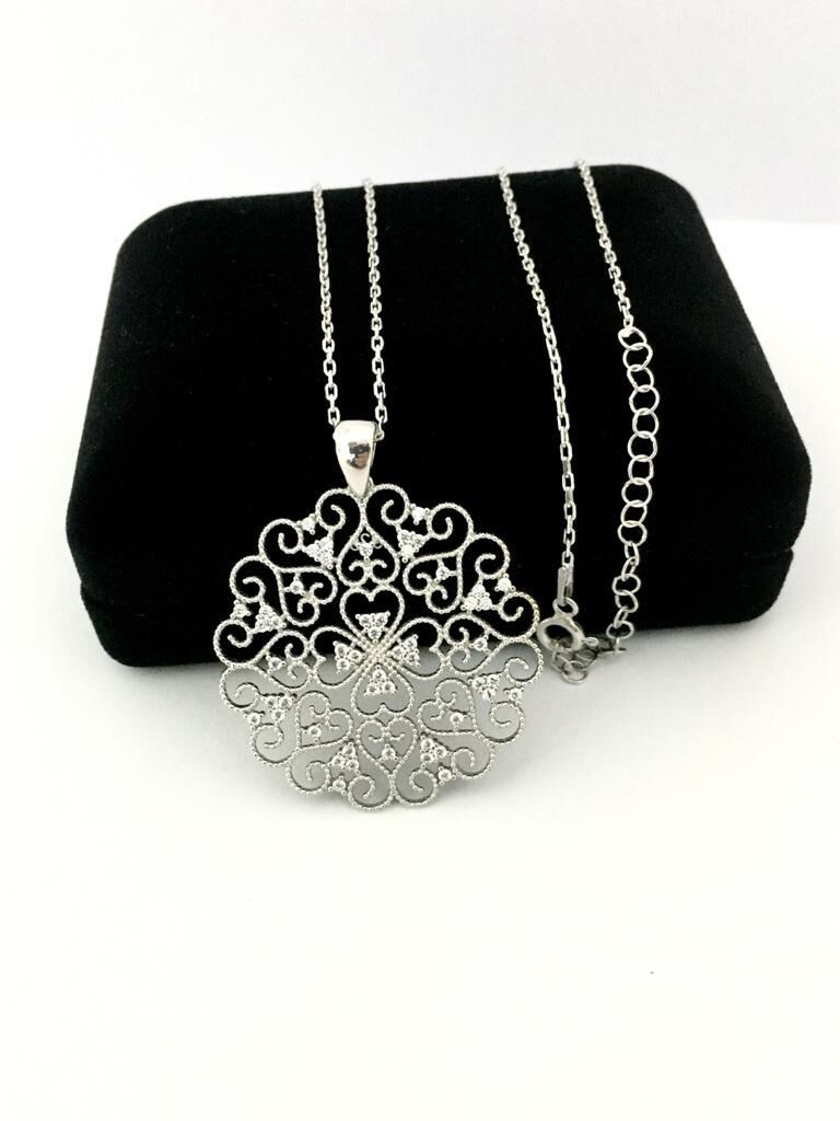 GÜMÜŞ YAŞAM ÇİÇEĞİ KOLYE