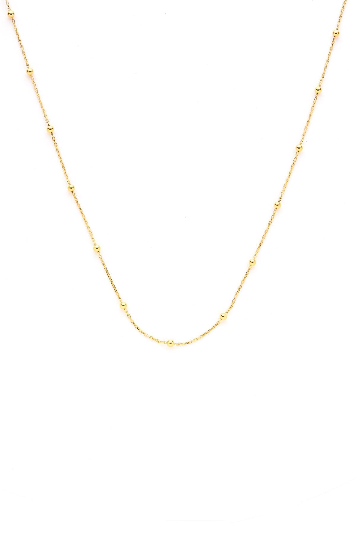 GÜMÜŞ TOPLU ZİNCİR MODEL DORİKA TASMA KOLYE ALTIN