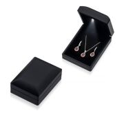 IŞIKLI SİYAH LÜKS TAKI KUTUSU KOLYE BİLEKLİK KÜPE SET KUTUSU