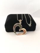 GÜMÜŞ TELKARİ KALPLİ KOLYE