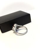 GÜMÜŞ YAKUT ZÜMRÜT SAFİR TAŞLI ÇİÇEK YÜZÜK