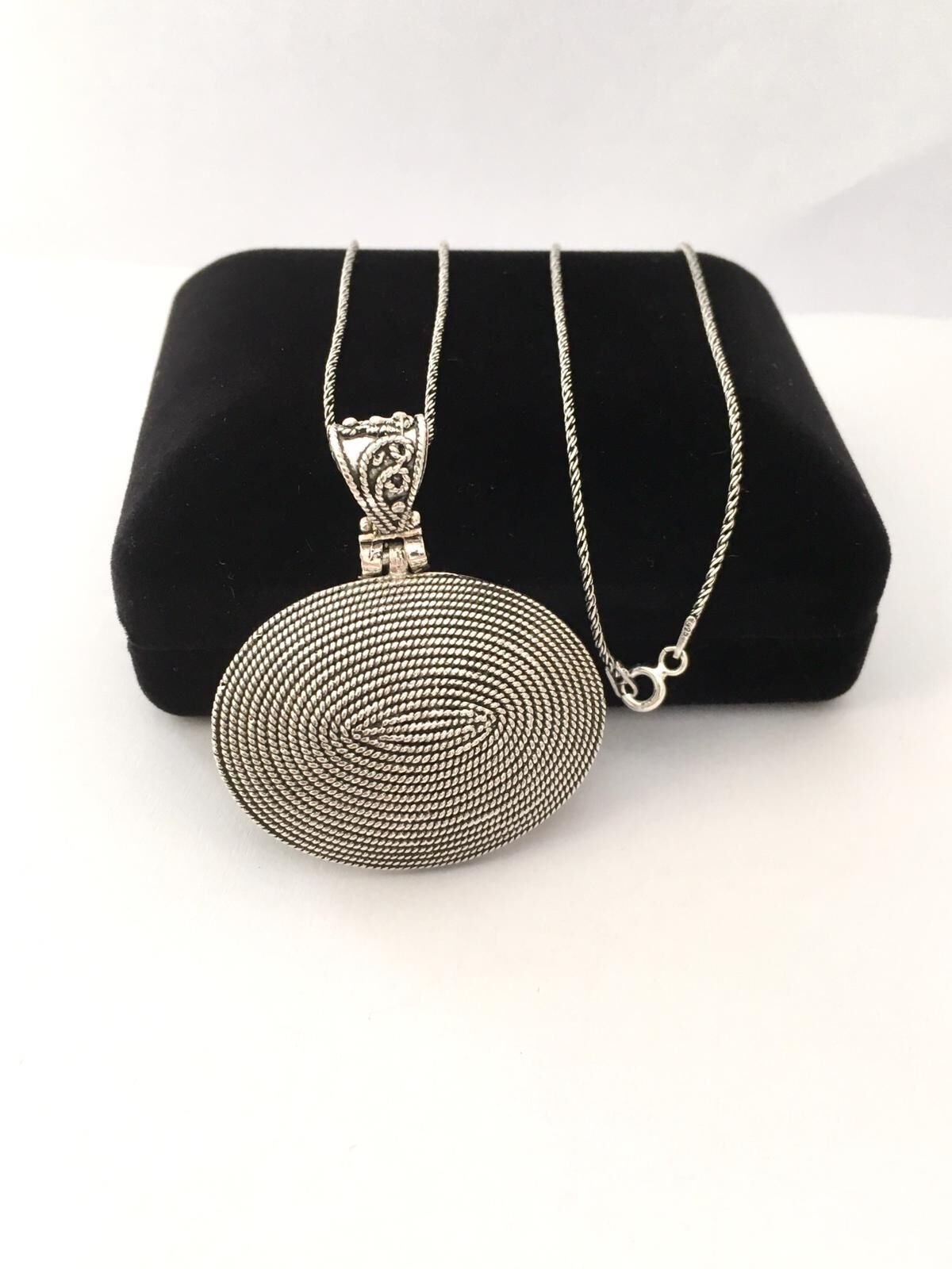 GÜMÜŞ TELKARİ  OVAL KOLYE