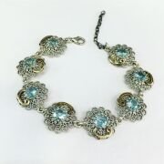 GÜMÜŞ TELKARİ AÇIK TURKUAZ TAŞLI VAV HARFLİ BİLEKLİK