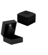 IŞIKLI SİYAH LÜKS TAKI KUTUSU KOLYE KÜPE HEDİYE KUTUSU