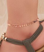 YUVARLAK SIRALI PULLU KLASİK GÜMÜŞ HALHAL ROSE BRONZ