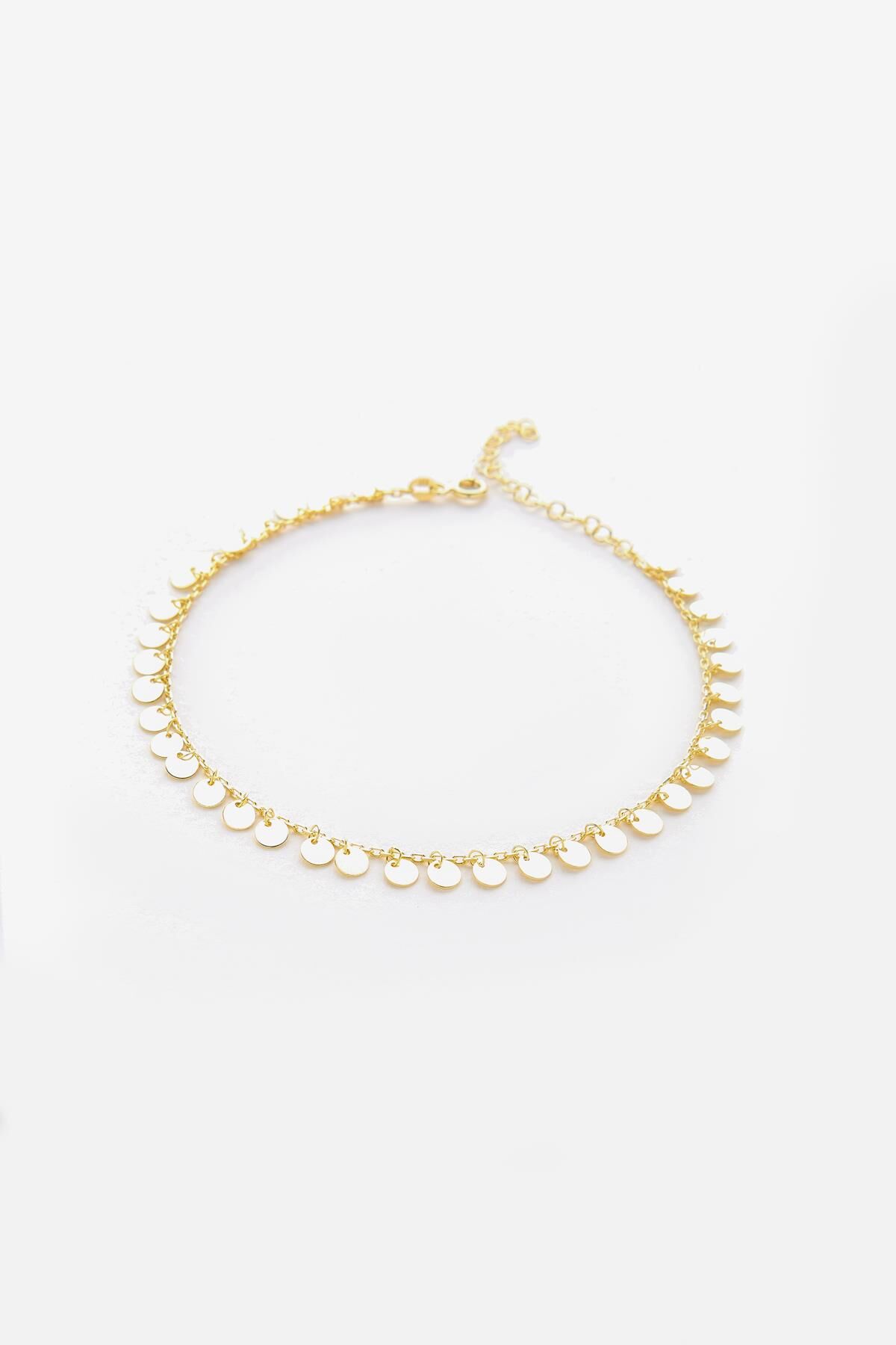 YUVARLAK SIRALI PULLU KLASİK GÜMÜŞ HALHAL ALTIN