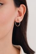 20 mm Gümüş Sarmal Kalem İşleme Halka Küpe