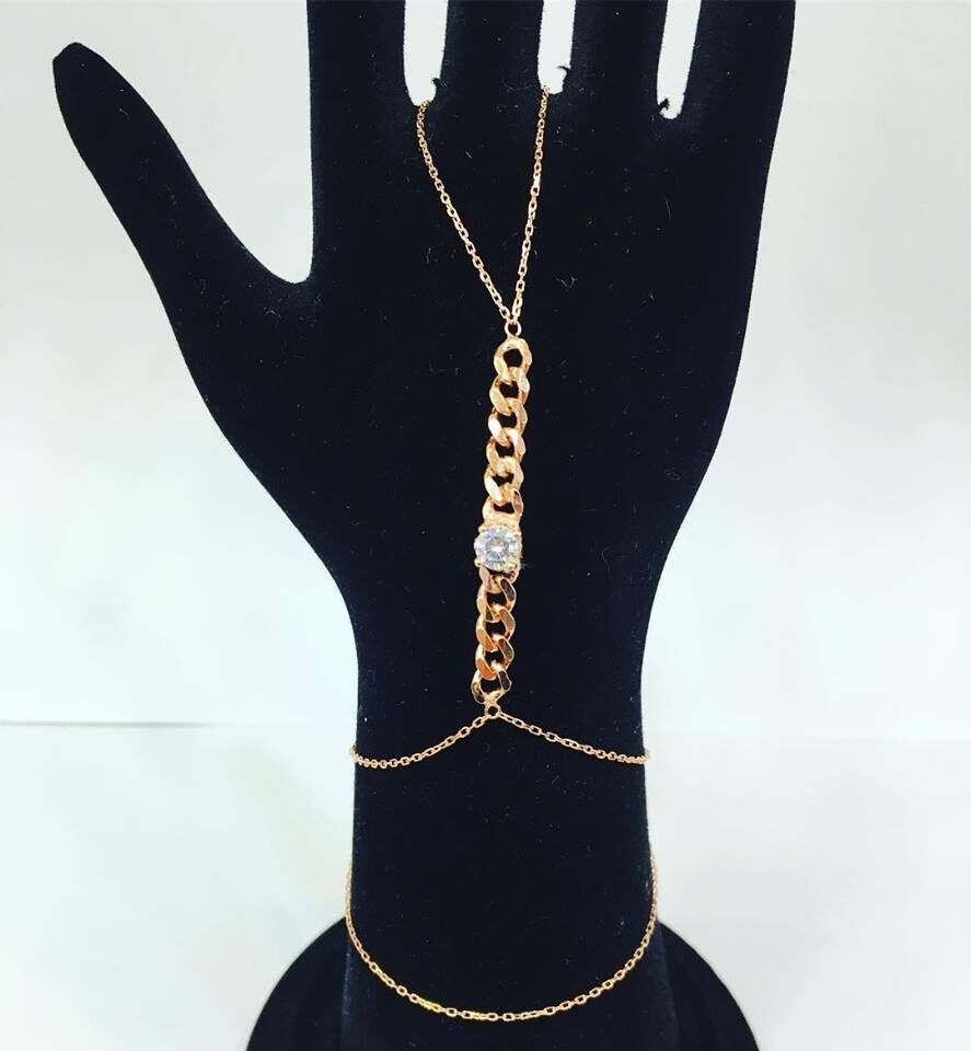 GÜMÜŞ ROSE TEK TAŞ ZİNCİRLİ ŞAHMERAN BİLEKLİK