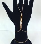 GÜMÜŞ ROSE TEK TAŞ ZİNCİRLİ ŞAHMERAN BİLEKLİK