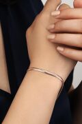 GÜMÜŞ YASSI EZME İTALYAN MODEL ZİNCİR BİLEKLİK