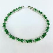 GÜMÜŞ YEŞİL ZİRKON TAŞLI BİLEKLİK