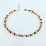 GÜMÜŞ ROSE RENKLİ ZİRKON TAŞLI SU YOLU BİLEKLİK