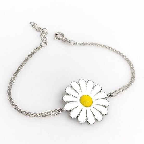 925 AYAR GÜMÜŞ PAPATYA BİLEKLİK